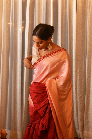 Charm Pink and Chilli Pepper Shaded Saree